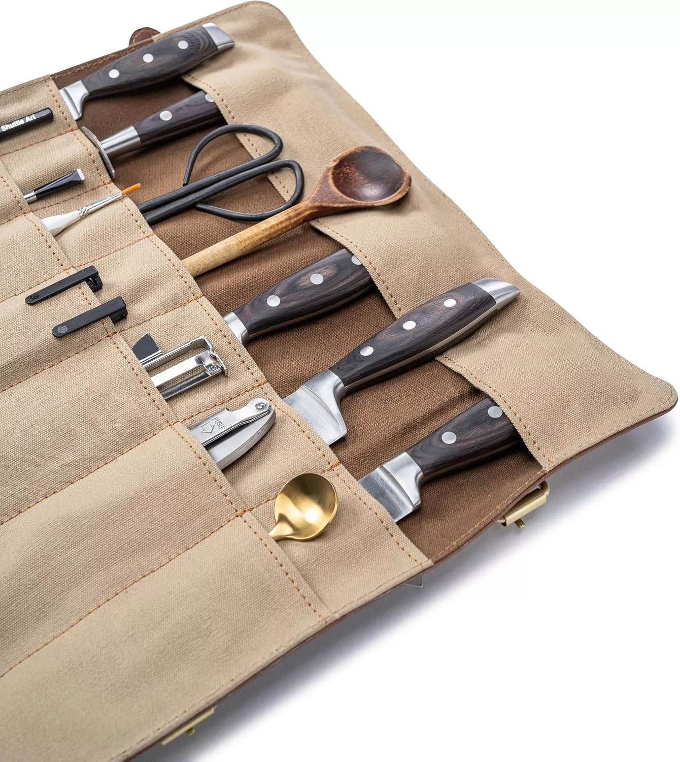 Torba Rolowana Angus Stoke Duplex Skórzana na 14 Noży 40x38 cm