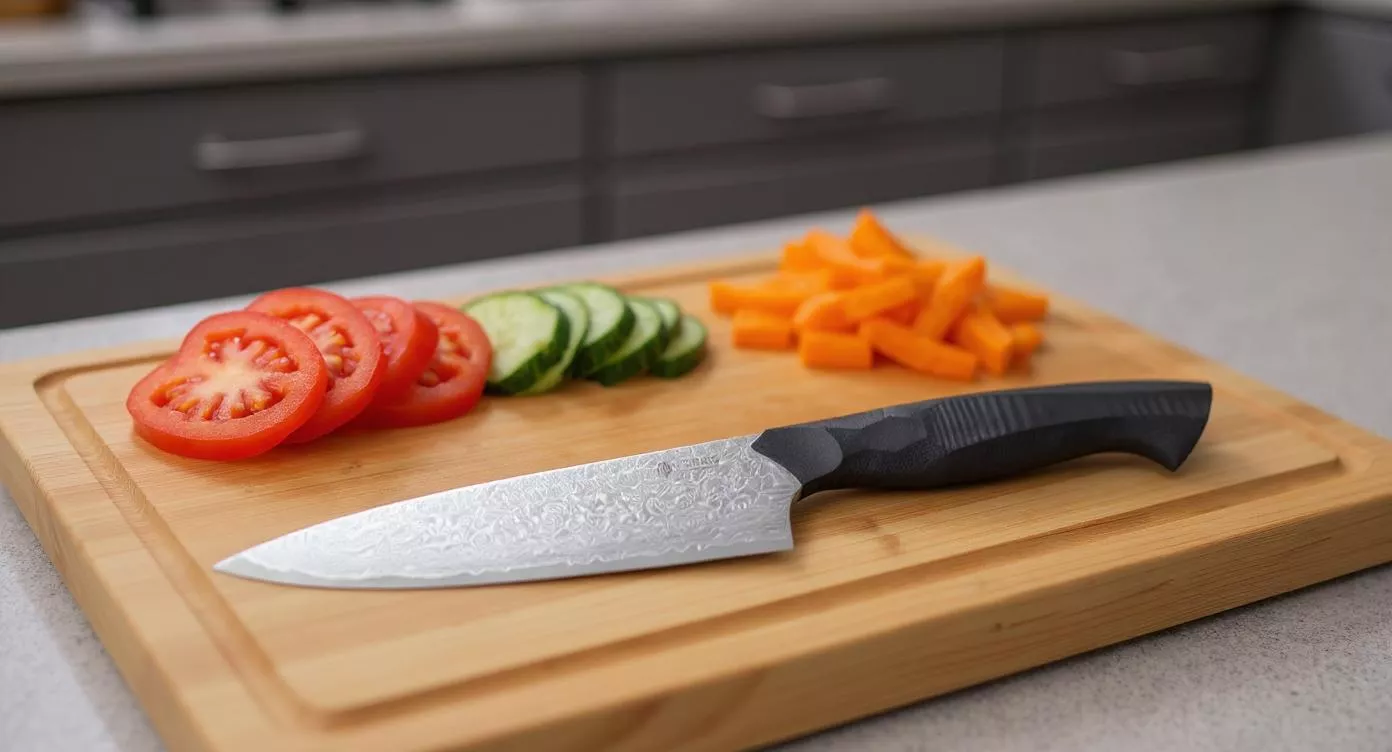 Dan Woo Nóż Szefa Kuchni ze stali damasceńskiej 17cm