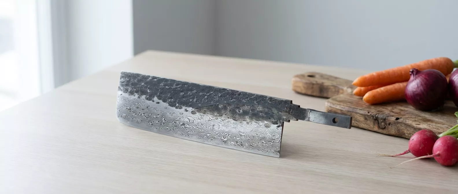 Dan Woo Nakiri 18 cm Blank - Ostrze Damasceńskie T10 HF02