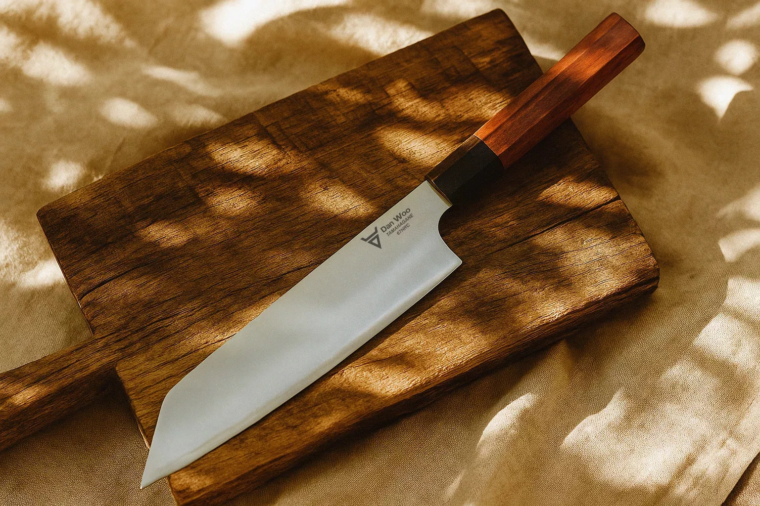 Dan Woo Tamahagane Kiritsuke Nóż Szefa Kuchni 67 HRC