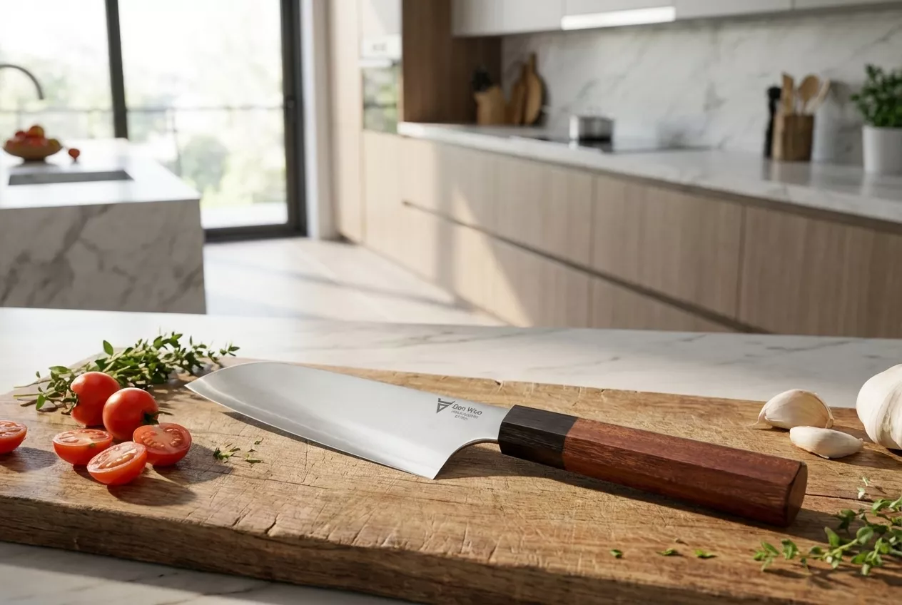 Dan Woo Tamahagane Santoku Nóż Szefa Kuchni 67 HRC