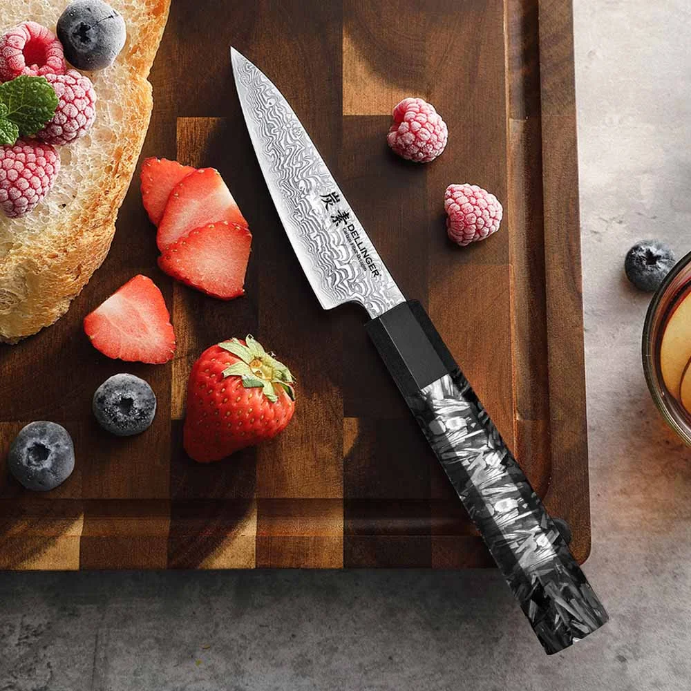 Nóż do obierania Dellinger Carbon Fiber Octagon Paring 10,5 cm