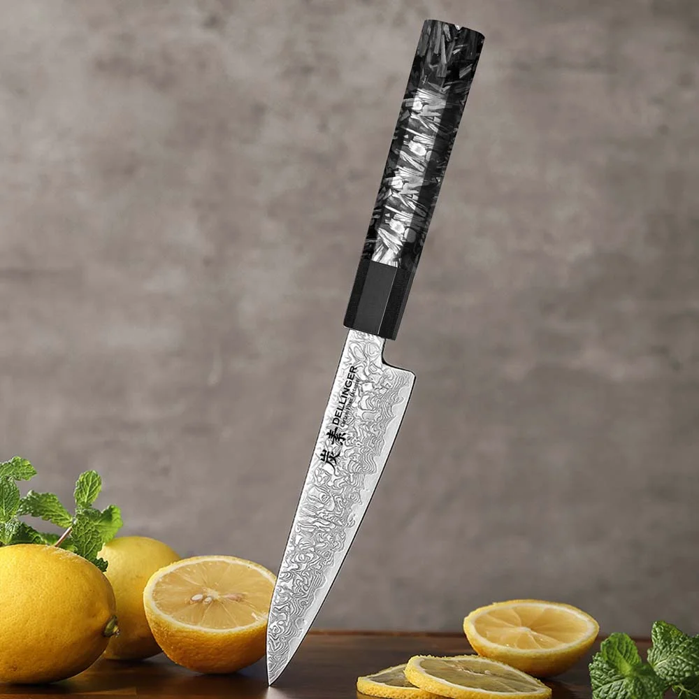 Nóż Petty Dellinger Carbon Fiber Octagon stal VG-10 14 cm