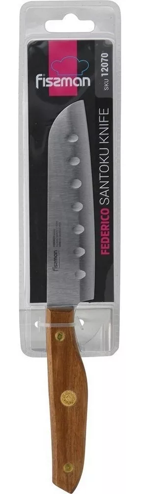 Fissman Federico – Nóż kuchenny Santoku z ostrzem 13 cm, rękojeść ak