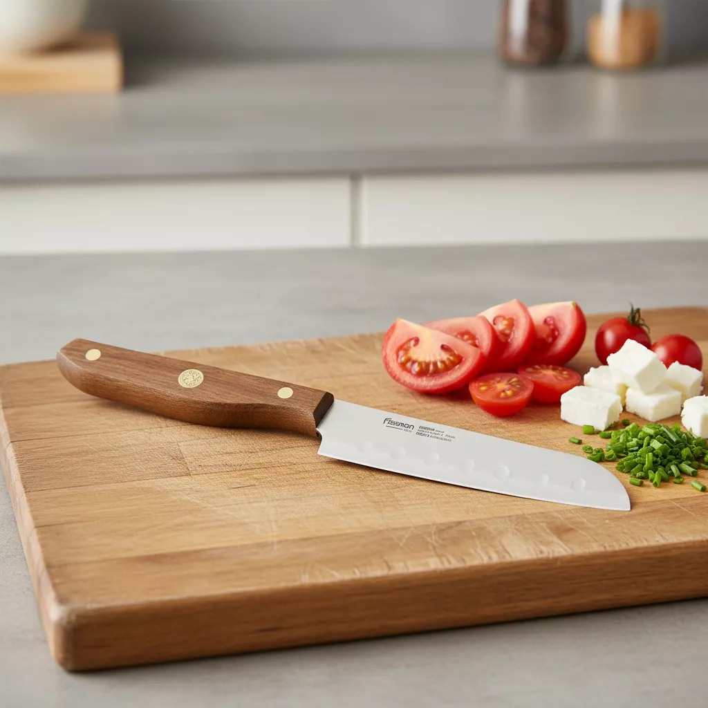 Fissman Federico – Nóż kuchenny Santoku z ostrzem 13 cm, rękojeść ak