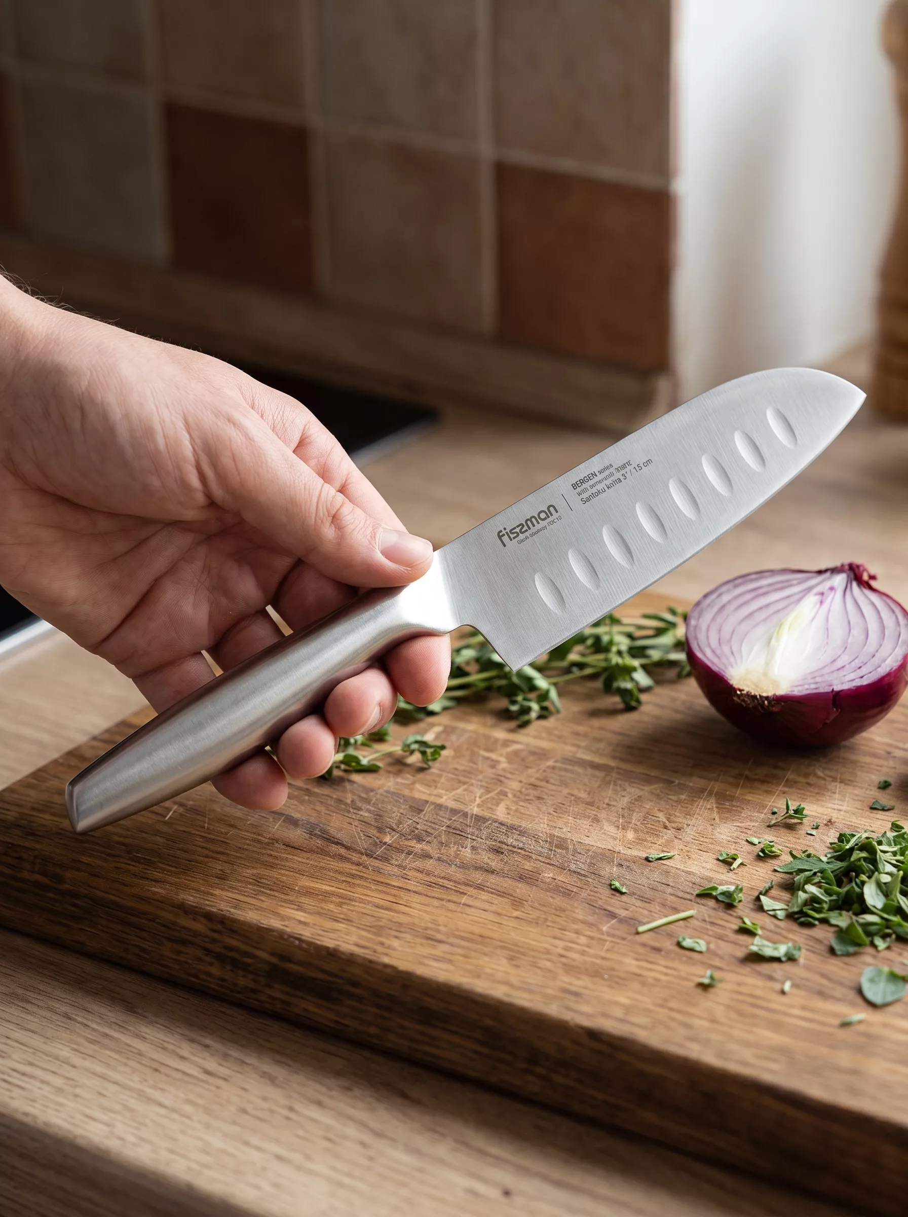 Fissman Bergen nóż kuchenny małe santoku 13 cm