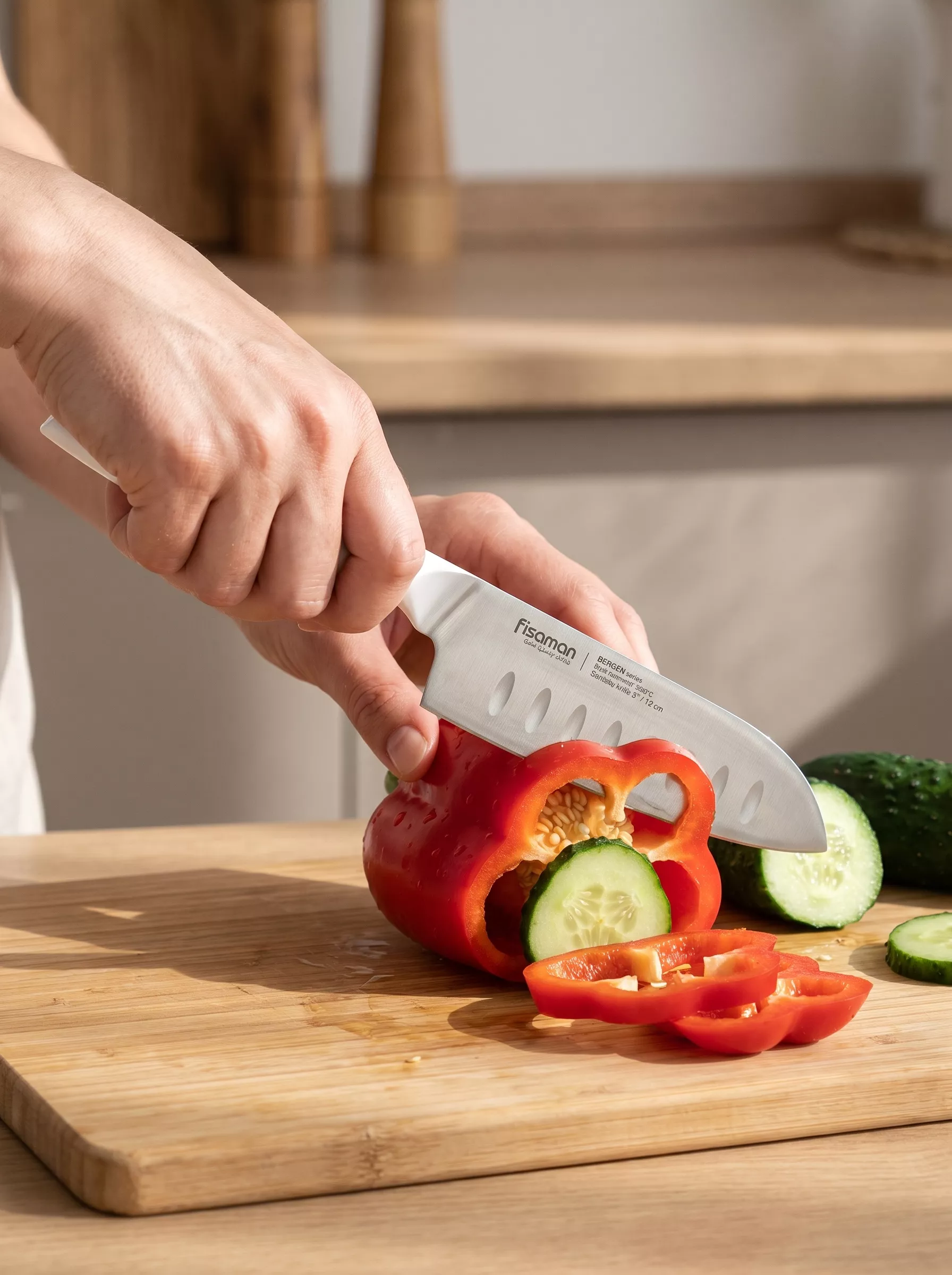 Fissman Bergen nóż kuchenny małe santoku 13 cm