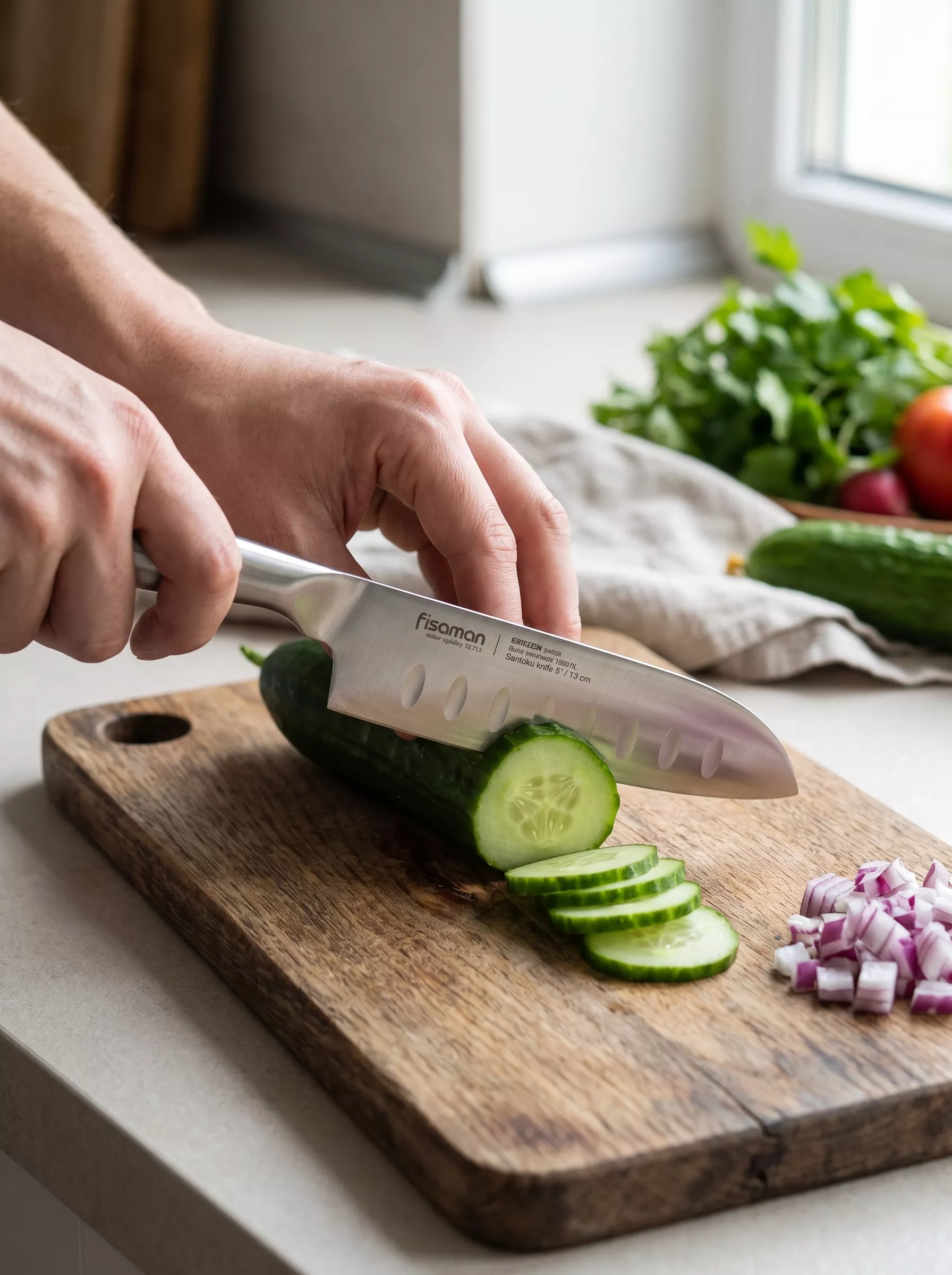 Fissman Bergen nóż kuchenny małe santoku 13 cm