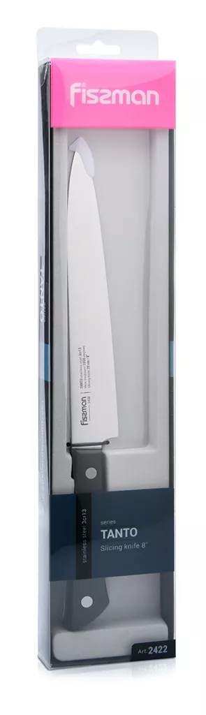 Fissman Nóż do plastrowania TANTO 20 cm, stal nierdzewna 3Cr13, czarny