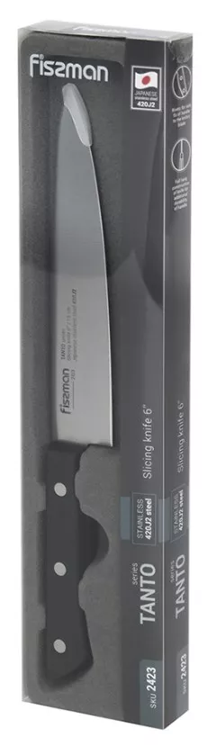 Fisman Nóż do plastrowania TANTO, stal 3Cr13, ostrze 16 cm