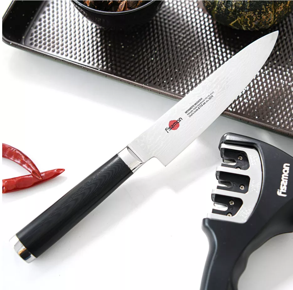 Fissman Kensei Musashi Nóż Szefa Kuchni 15 cm, stal damasceńska