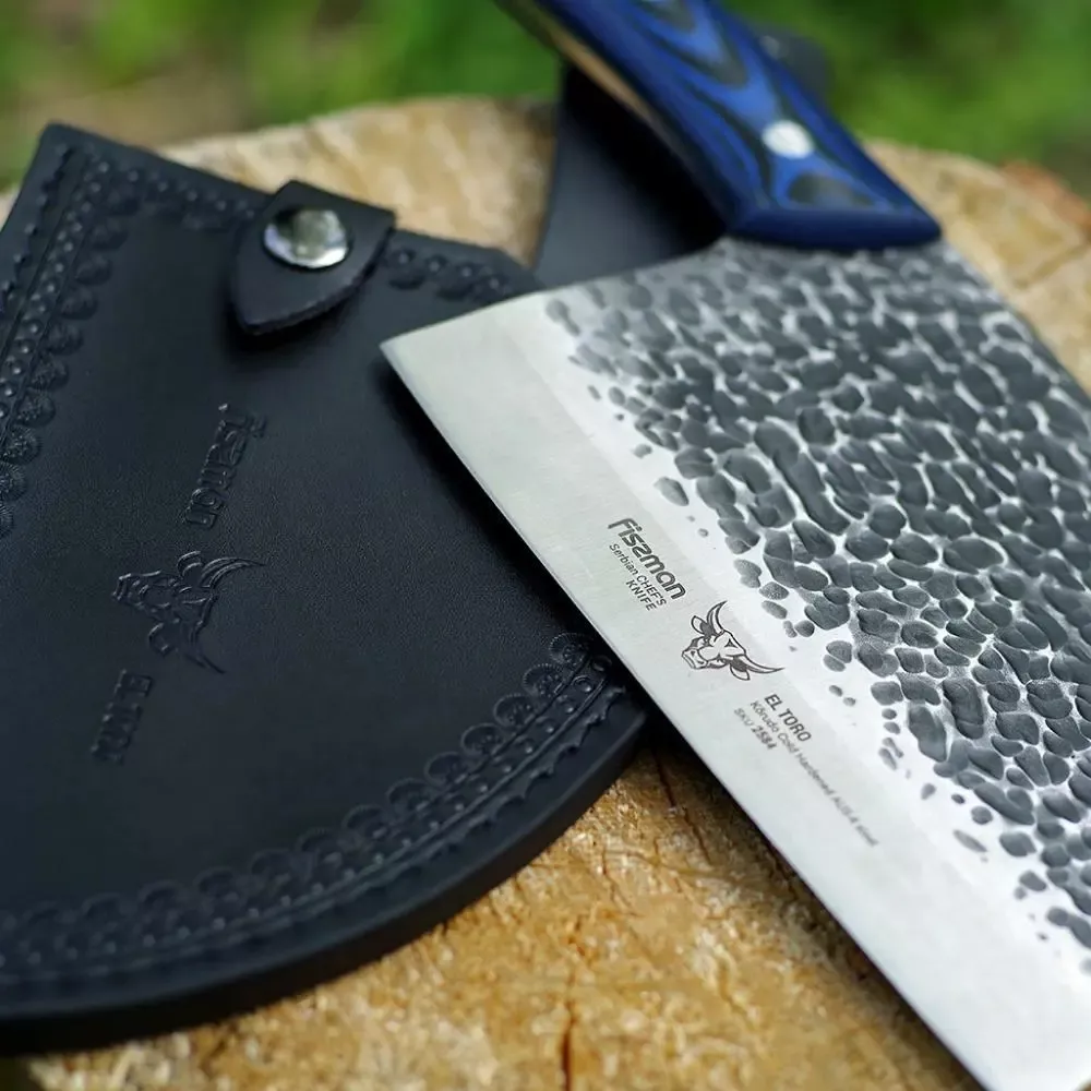 Fissman El Toro Tasak Serbski 18cm Stal AUS-8 Niebieska Mikarta