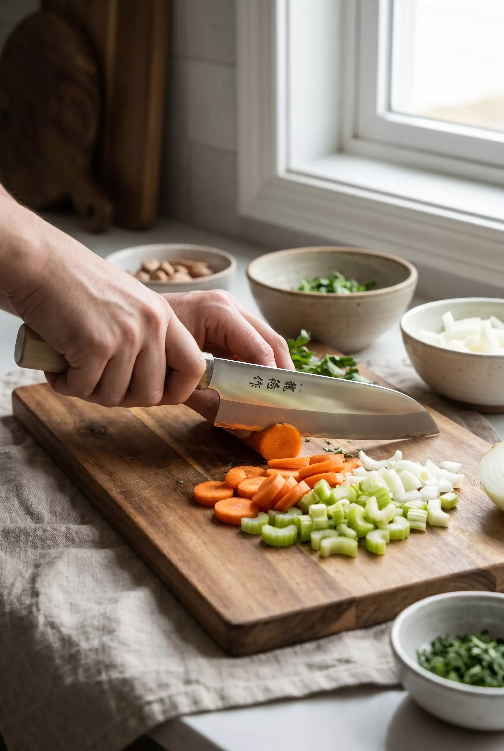 Nóż kuchenny Santoku Fuji Cutlery RyuToku FC-579 16.5 cm