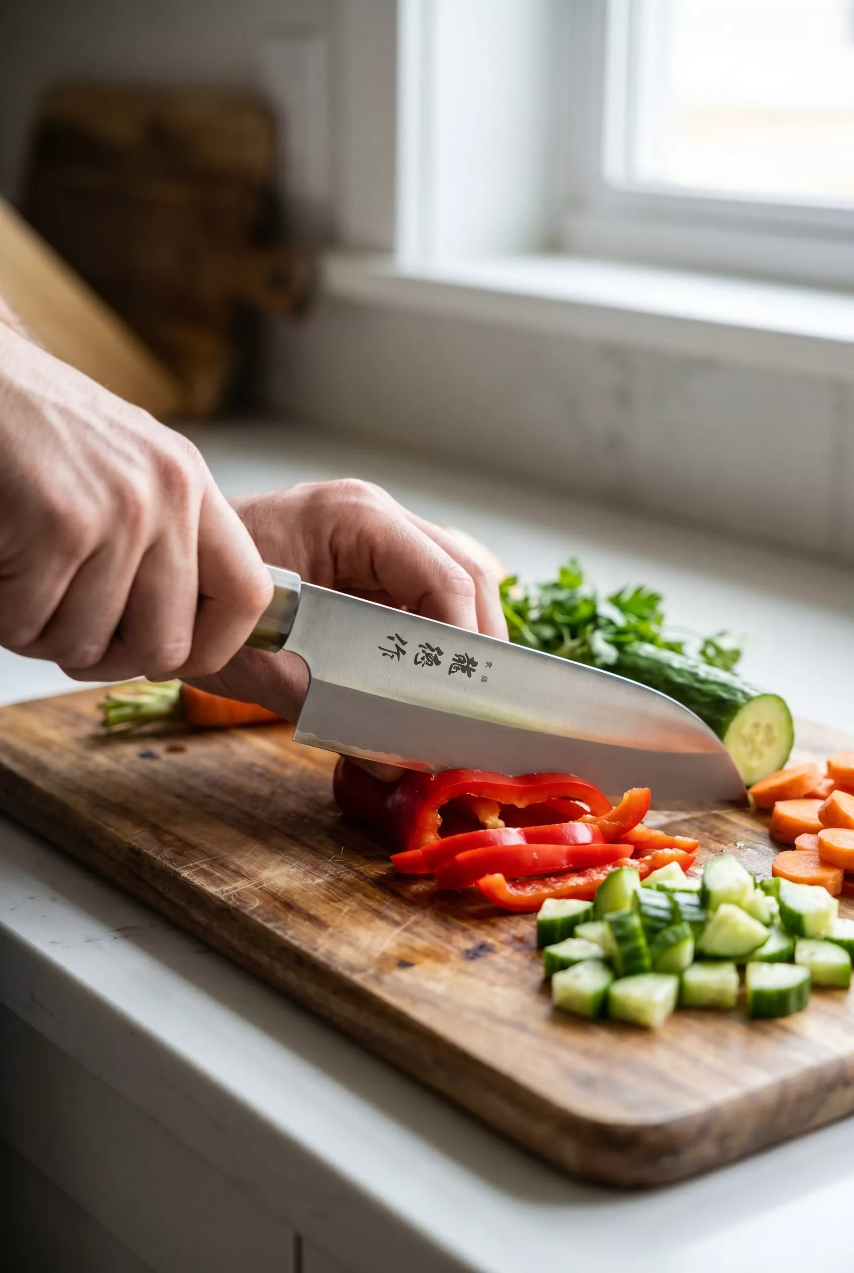 Nóż kuchenny Santoku Fuji Cutlery RyuToku FC-579 16.5 cm