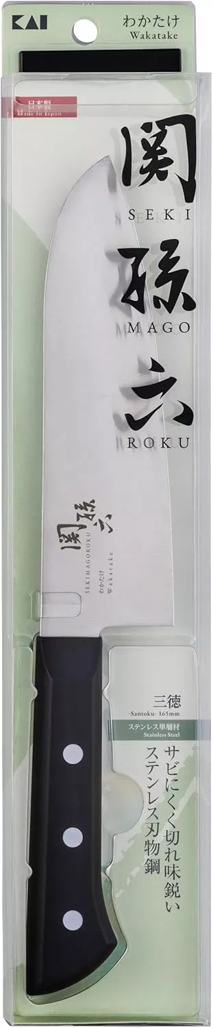 KAI Seki Magoroku Wakatake nóż kuchenny Santoku 16,5 cm