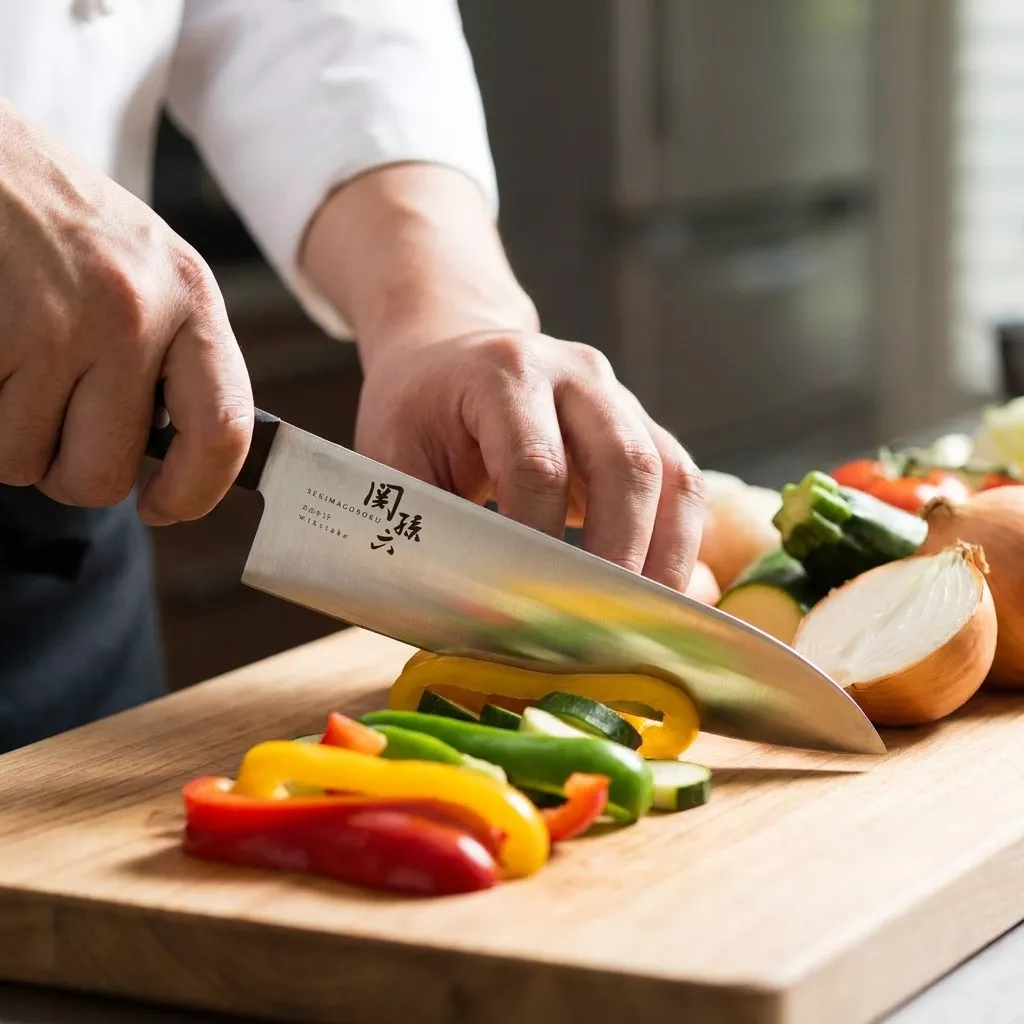 KAI Seki Magoroku Wakatake nóż Santoku 16,5 cm