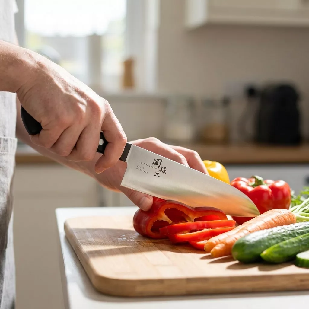 KAI Seki Magoroku Wakatake nóż Santoku 16,5 cm
