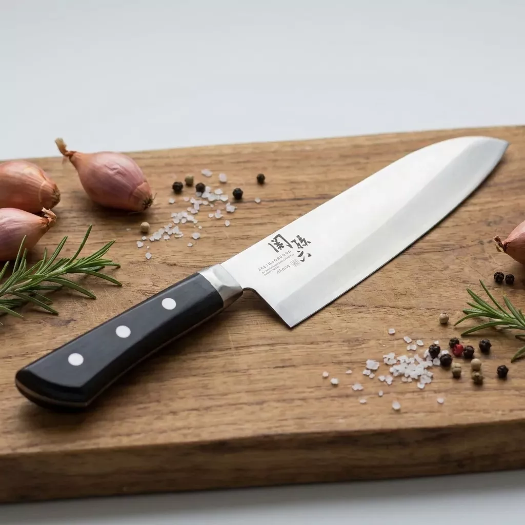 KAI Seki Magoroku Akane Japoński Nóż Santoku, Ostrze 16.5 cm