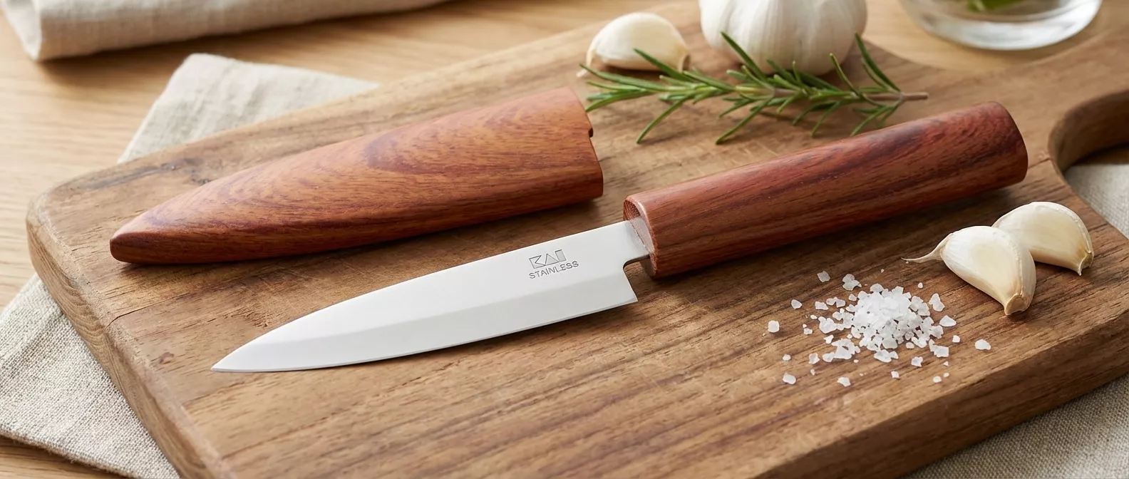 Nóż uniwersalny KAI Seki Magoroku z pochwą 9 cm DH8017