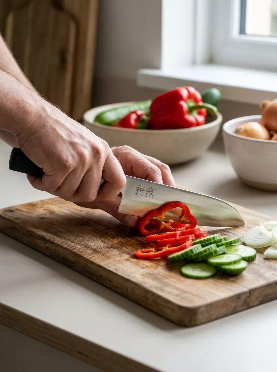 KAI Wasabi Black Nóż Santoku 16 cm KA-6716S