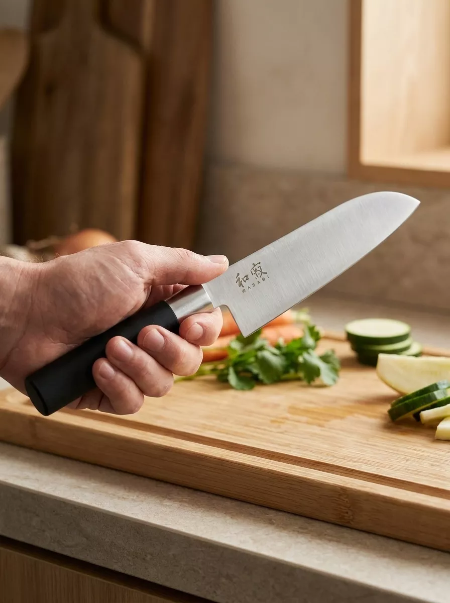 KAI Wasabi Black Nóż Santoku 16 cm KA-6716S
