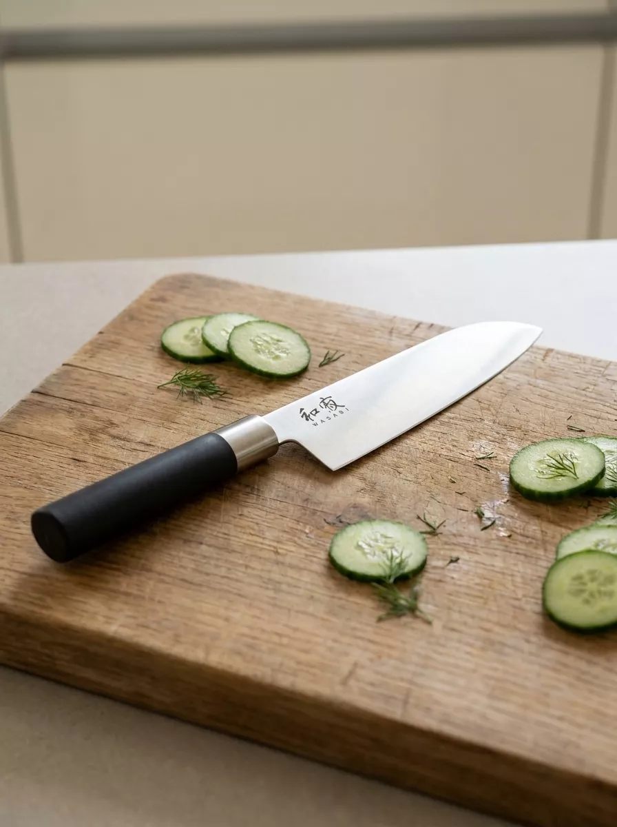 KAI Wasabi Black Nóż Santoku 16 cm KA-6716S