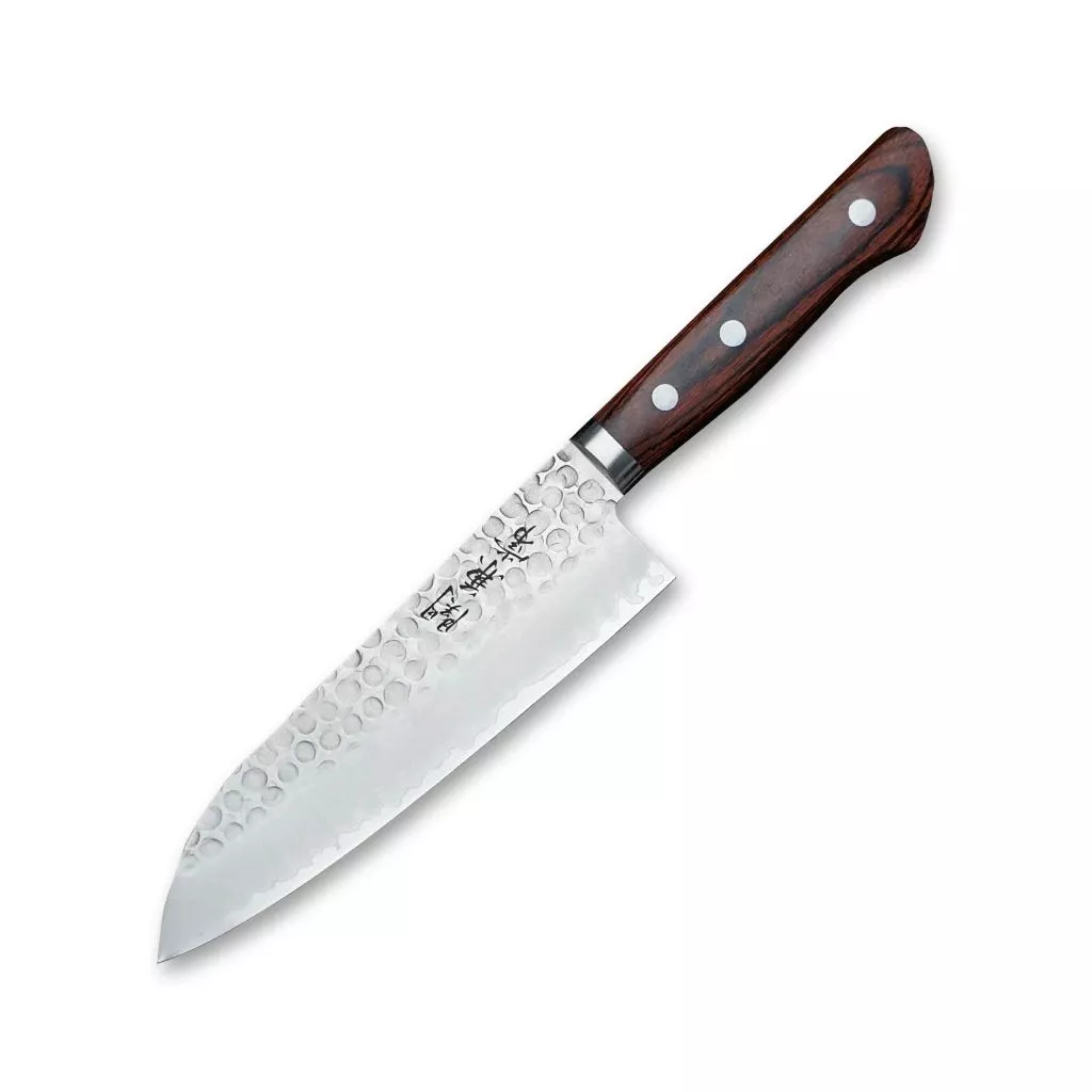 Kanetsune Nóż Santoku Tsuchime VG-1, ostrze 16.5 cm, drewno mahoniowe