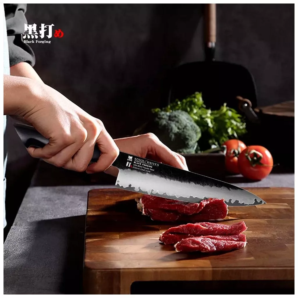 Nóż szefa kuchni Konoll Black Forging BG-42, ostrze 20 cm