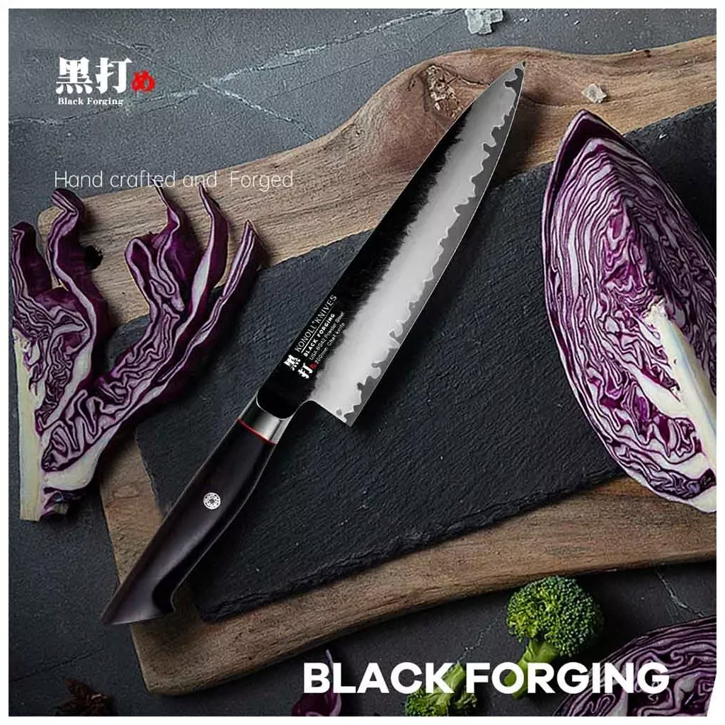 Nóż szefa kuchni Konoll Black Forging BG-42, ostrze 20 cm