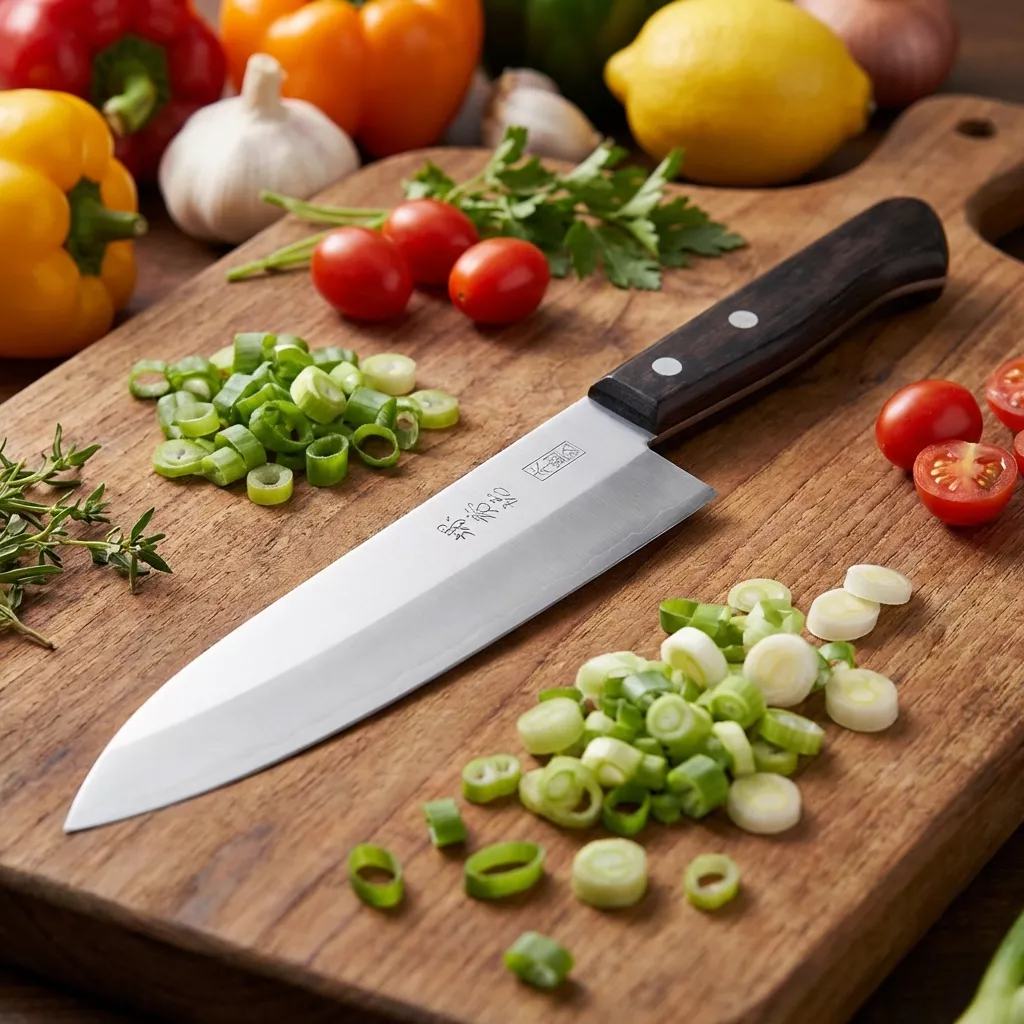 Japoński Nóż Santoku Sakai Shuji Hagane Warikomi 18 cm