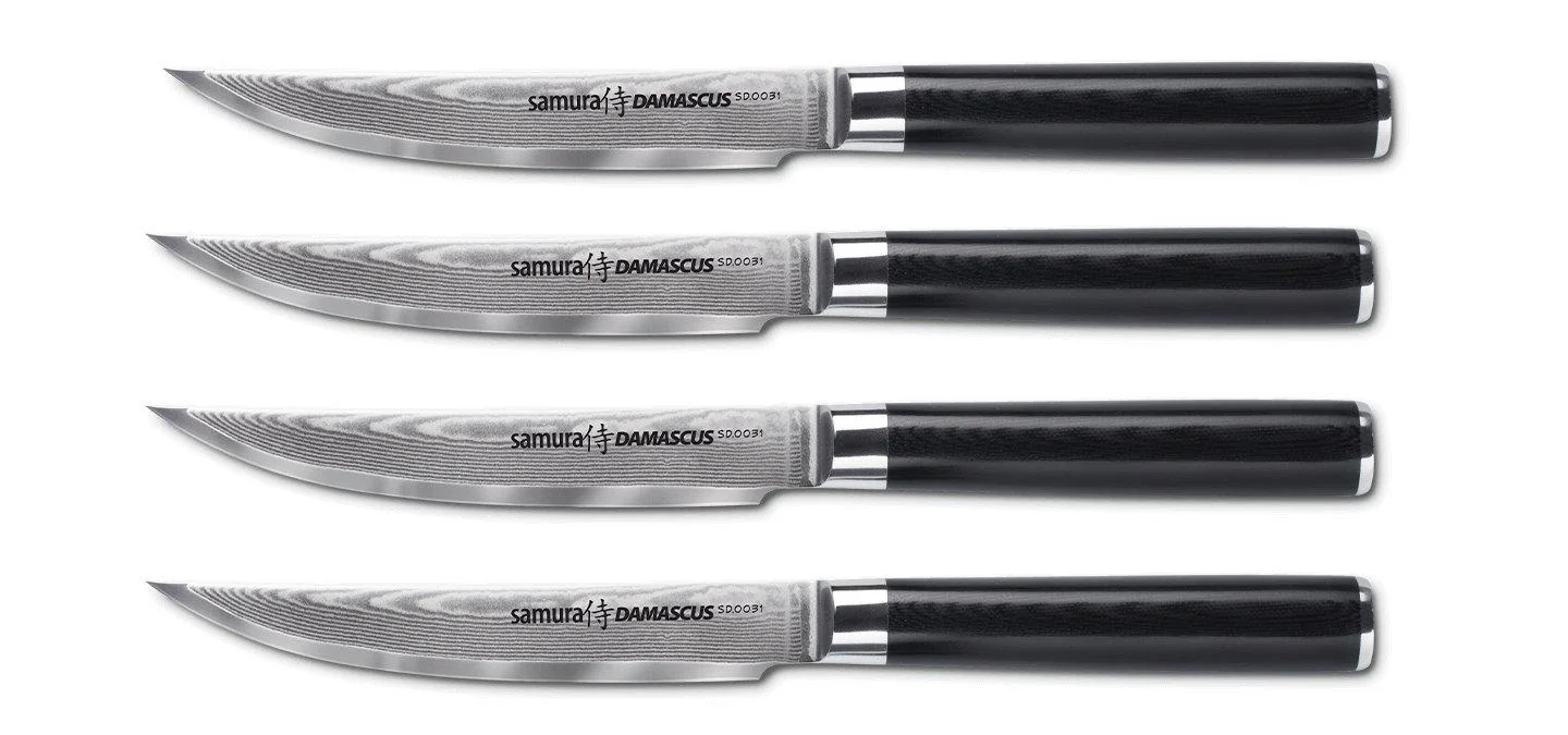 Samura damascus zestaw 4 noży do steków