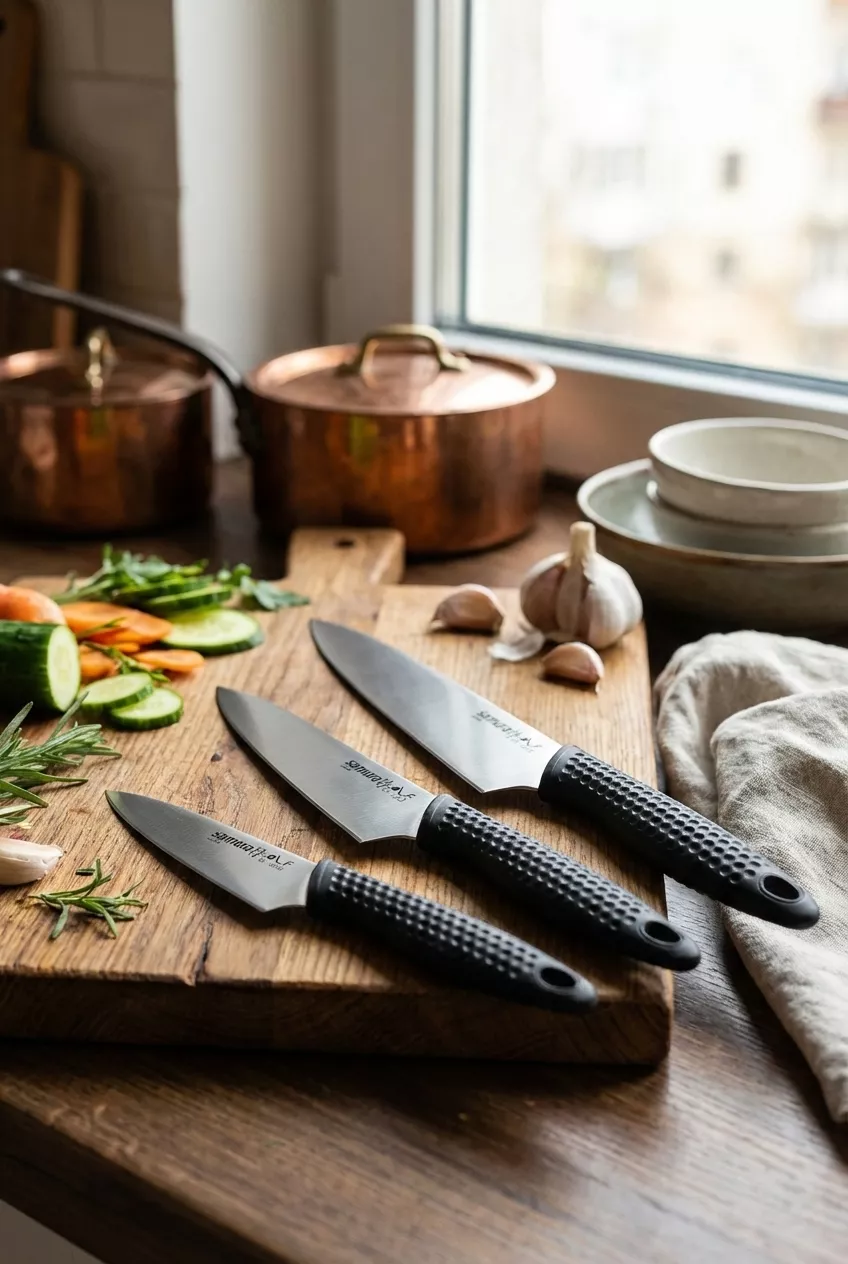 Samura Golf Zestaw 3 noży kuchennych w bloku (10/15,8/22,1 cm)