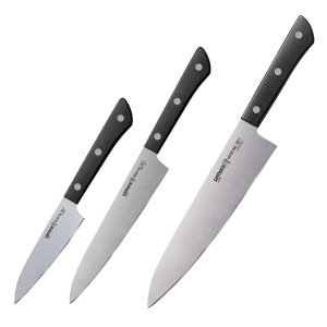 Zestaw 3 noży kuchennych Samura Harakiri SHR-0220B stal AUS-8