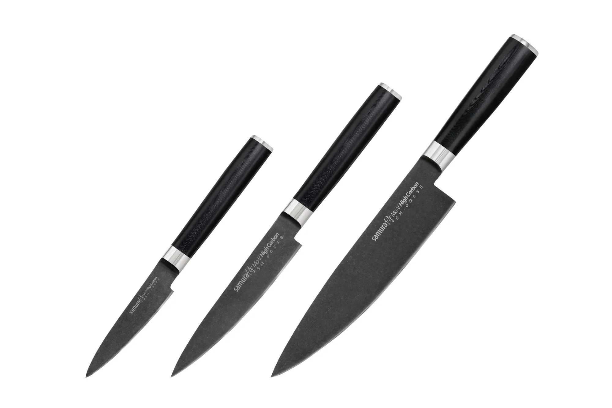 Samura MO-V Stonewash zestaw 3 noży kuchennych box