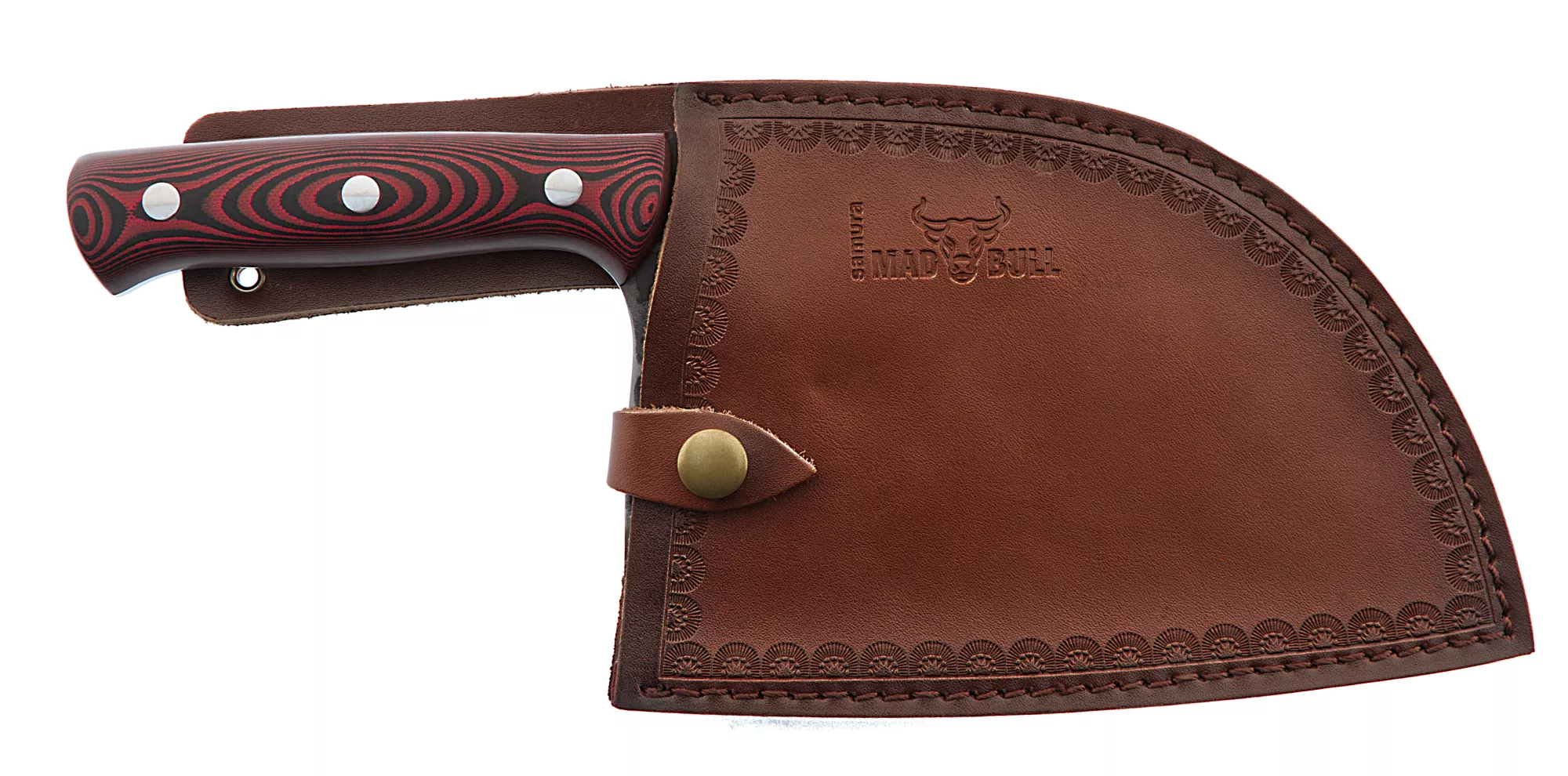 Samura Mad Bull Tasak Serbski 18cm Czerwony AUS-8