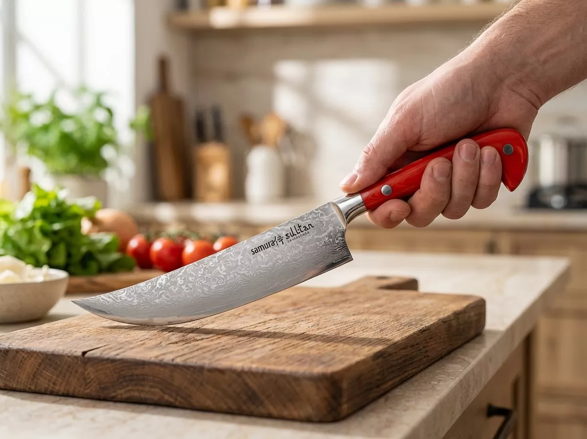 Nóż kuchenny Samura Sultan Pchak 15,9 cm czerwony SU-0086DBR