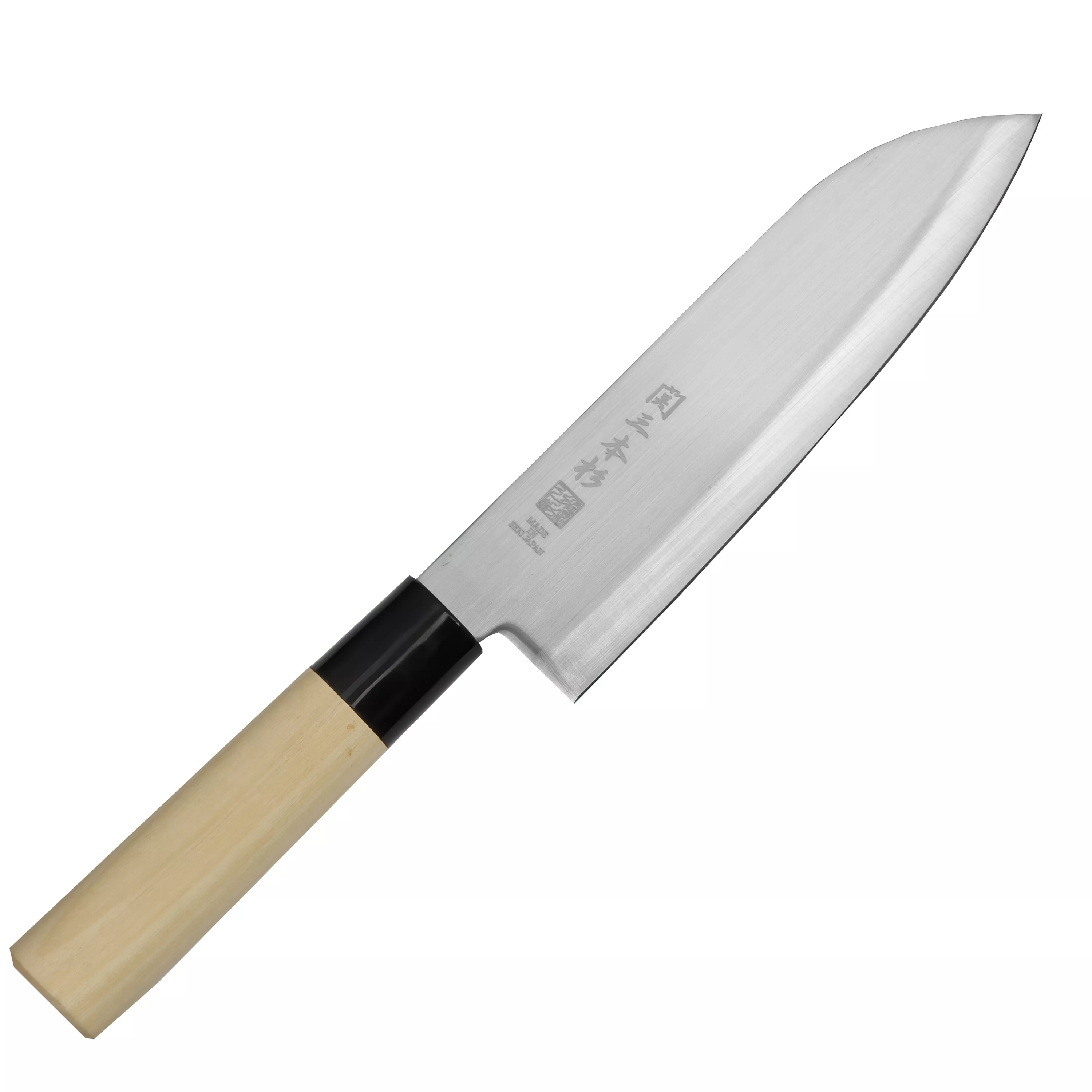 Japoński Nóż Kuchenny Santoku Seki Sanbonsugi 17 cm ze Stali 420J2
