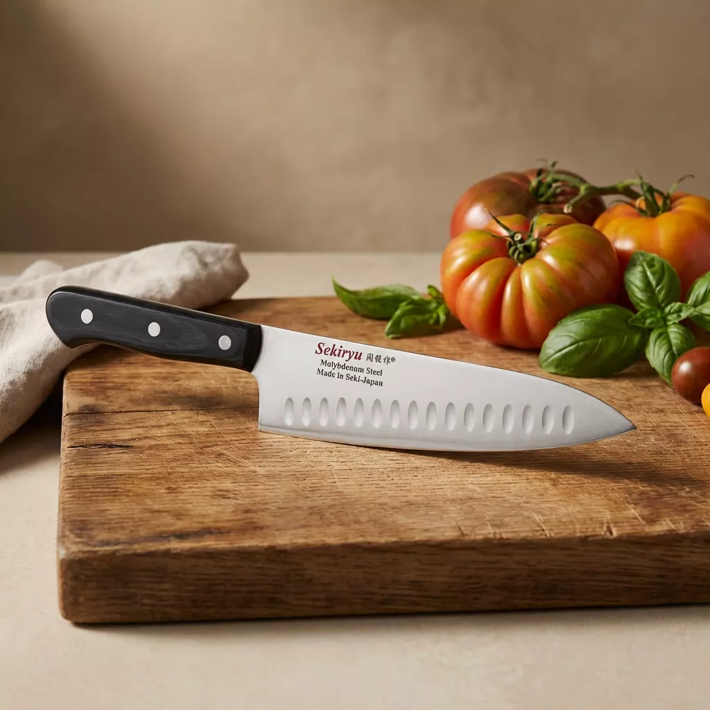 Sekiryu Ryflowany Nóż Szefa Kuchni AUS-8, 19.5cm bulk