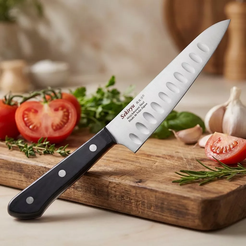 Sekiryu Nóż Uniwersalny Ryflowany AUS-8, ostrze 13cm bulk