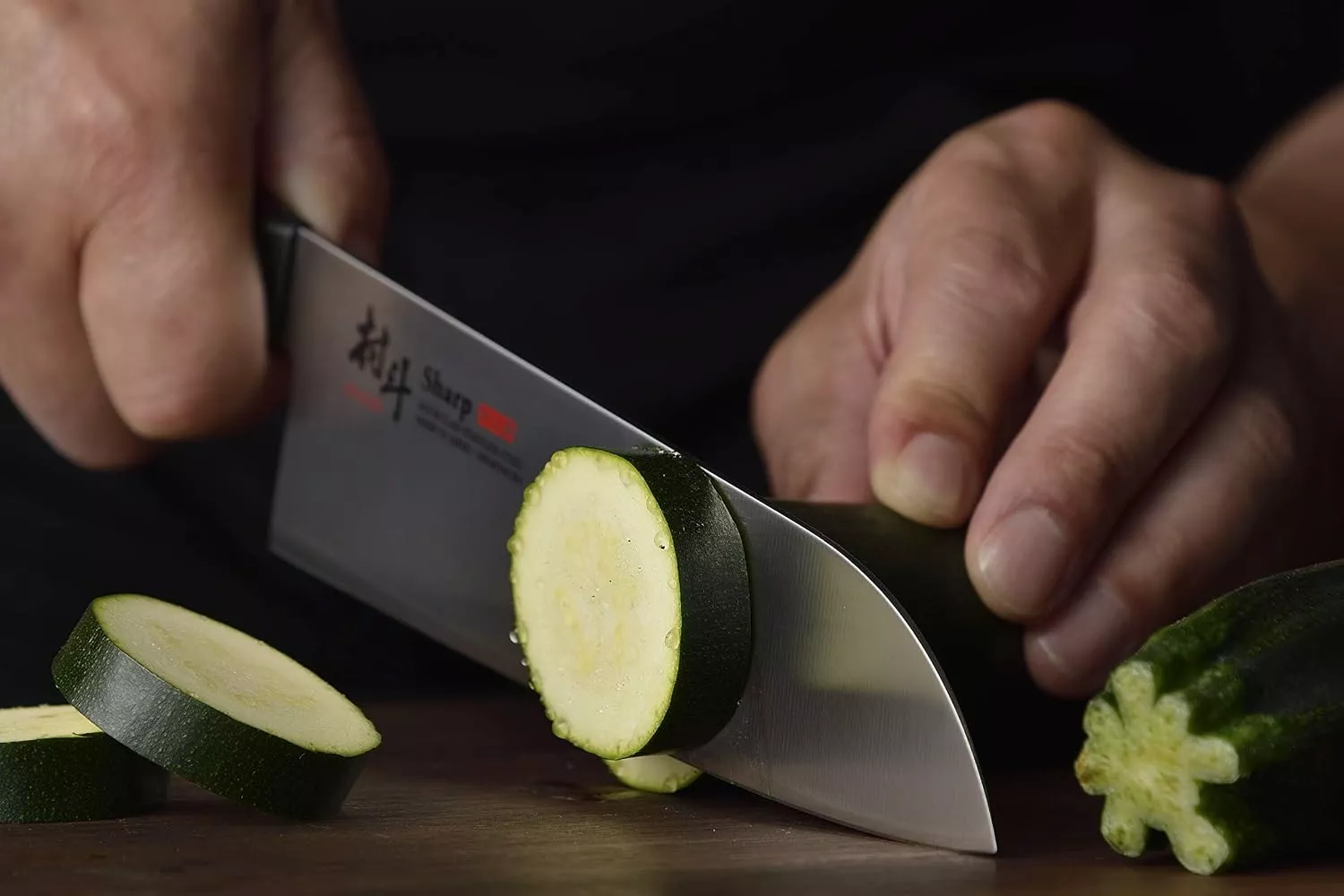 Japoński nóż Santoku Shimomura Murato Sharp MSP-101 AUS-10 16.5 cm