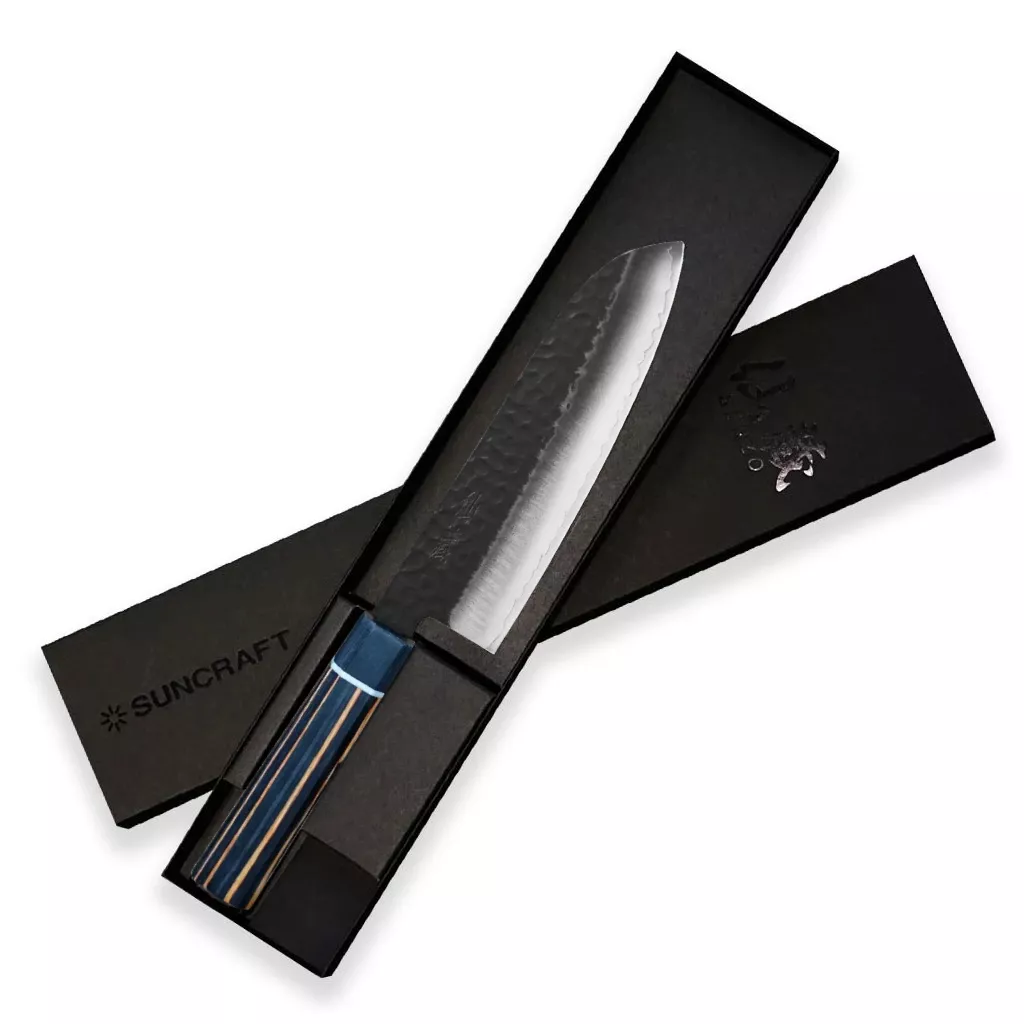 Nóż kuchenny santoku Suncraft Senzo Finest SPG-STR
