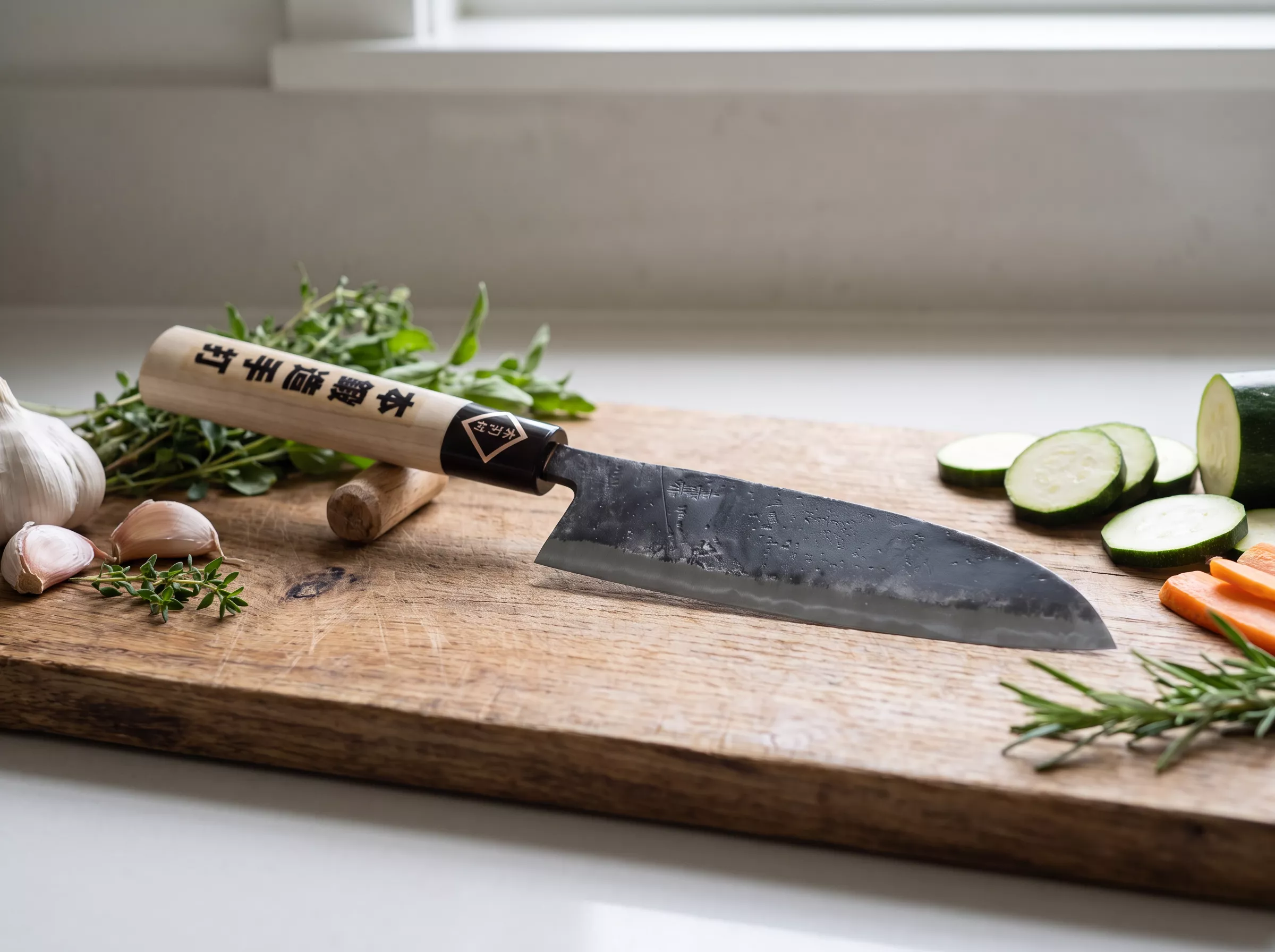 Japoński Nóż Santoku Tosa Ryoma 16,5 cm Stal Shirogami