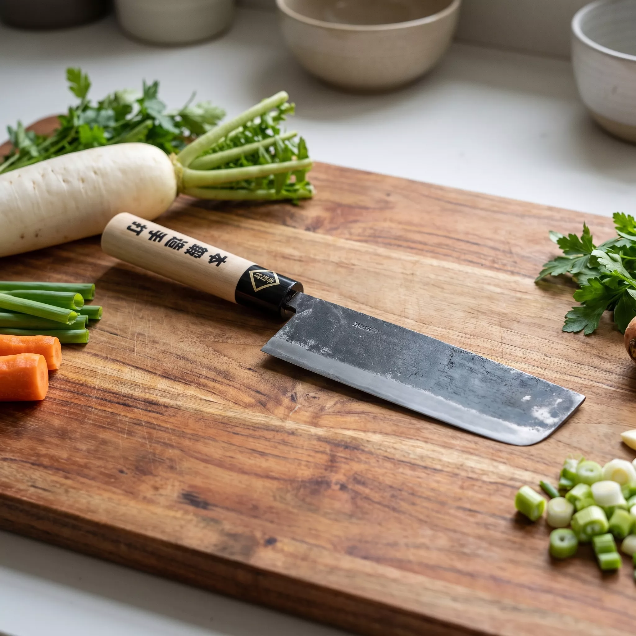 Nóż japoński Chouunsai Tosa Nakiri Kurouchi 16,5 cm shirogami
