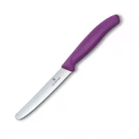 Victorinox Swiss Classic Nóż Uniwersalny Ząbkowany Fioletowy, 11 cm