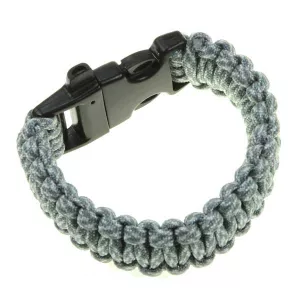 Bransoletka survivalowa paracord z gwizdkiem Silver Camo 22 cm
