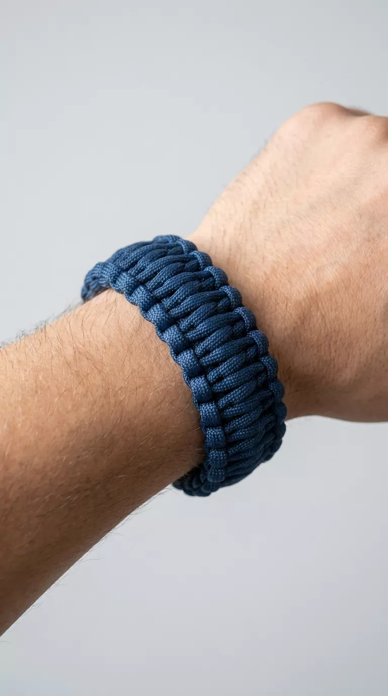 Bransoletka Paracord Welde Niebieska z Szeklą 17-19 cm