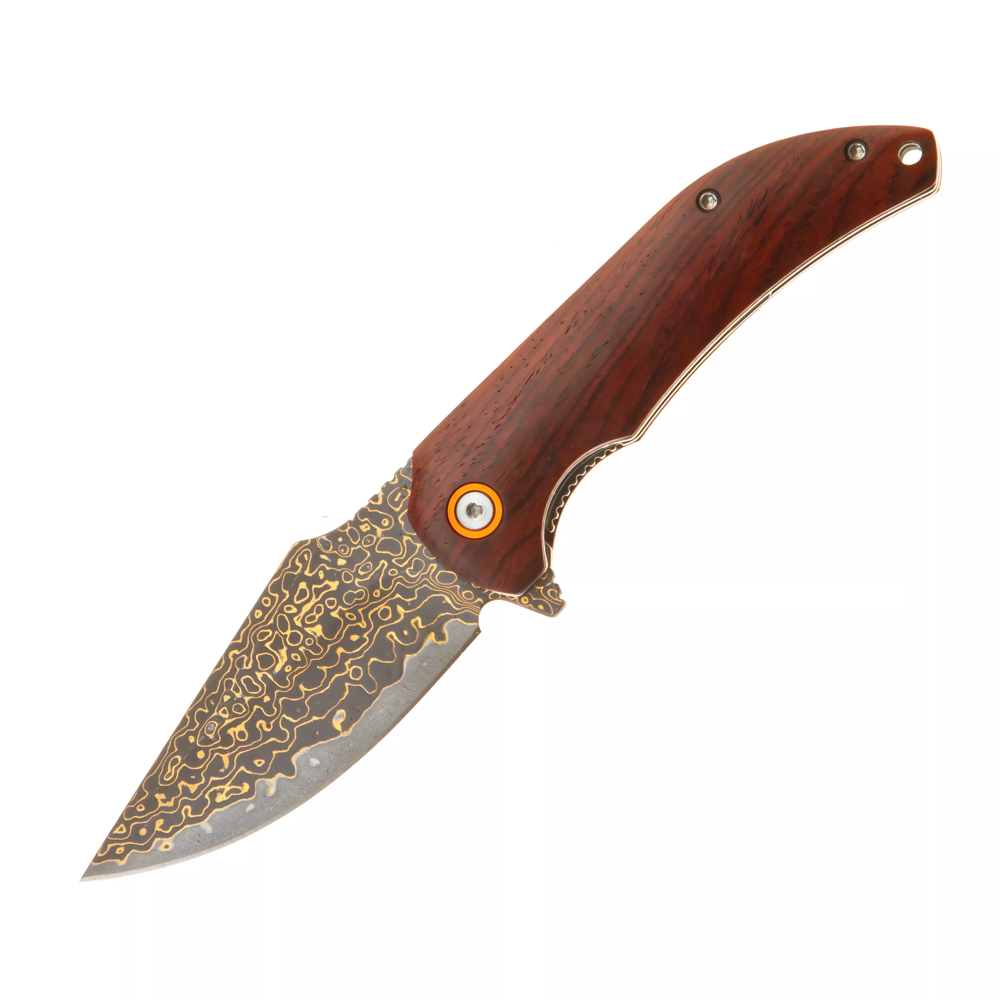 Nóż składany Welde VG01 VG10 Mokume Gane Drewno Różane