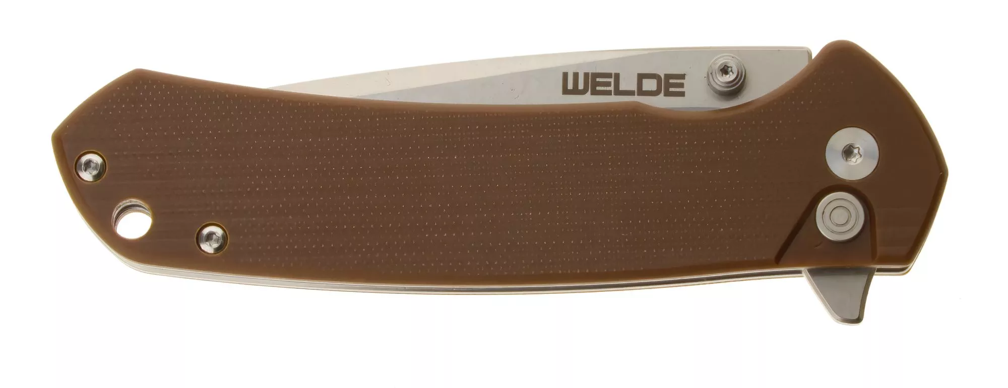 Welde nóż składany tanto D2F64 brązowy