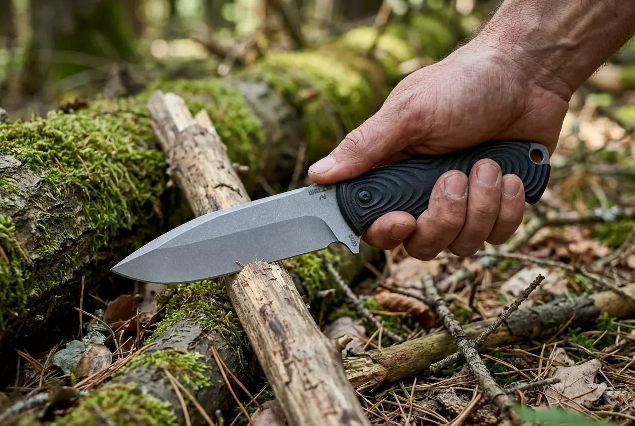 Welde AI Nóż Survivalowy stal DC53 63 HRC z pochwą Kydex 