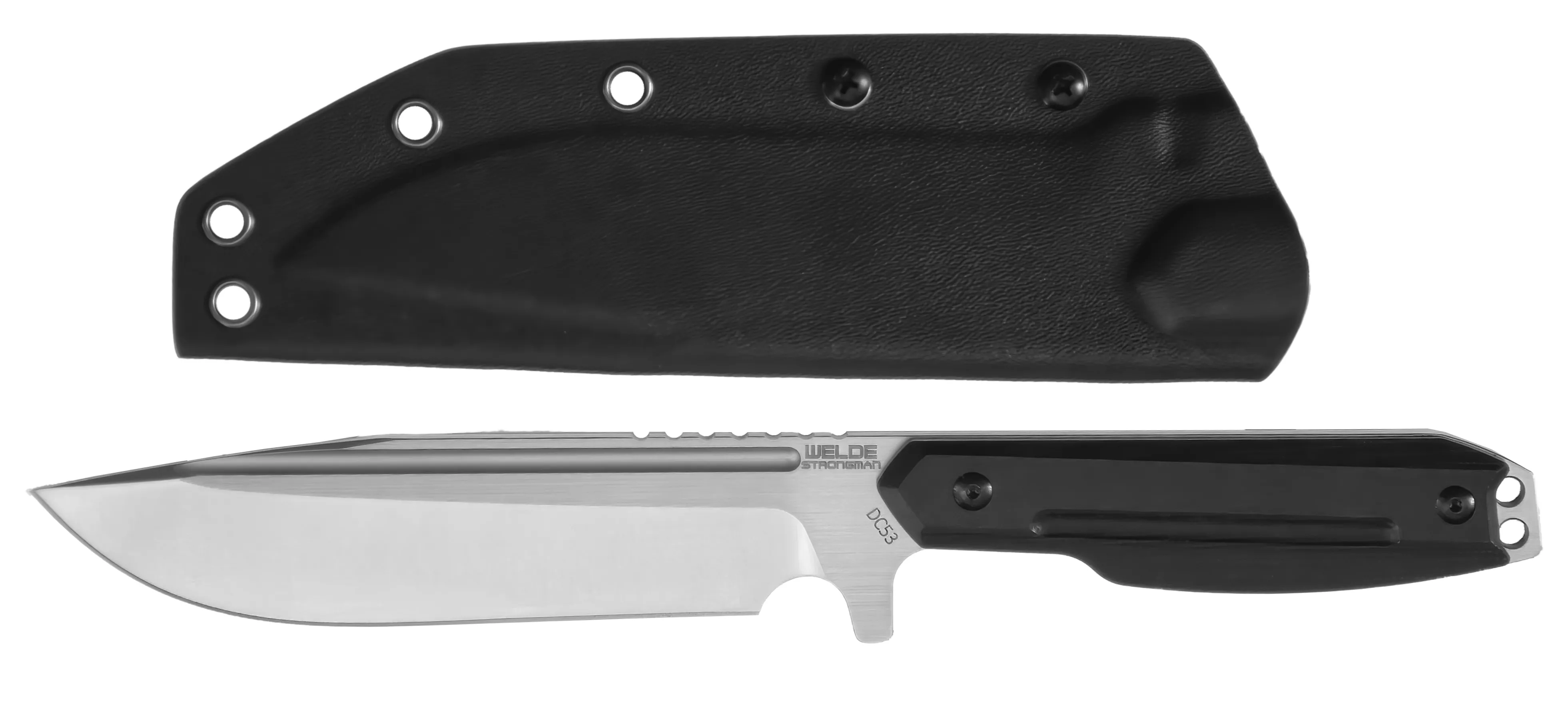 Welde Strongman G10 Nóż Survivalowy stal DC53 63 HRC z pochwą Kydex